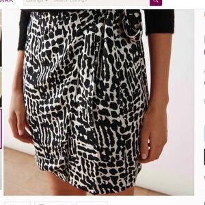 Ba&sH Animal Print Wrap Skirt
